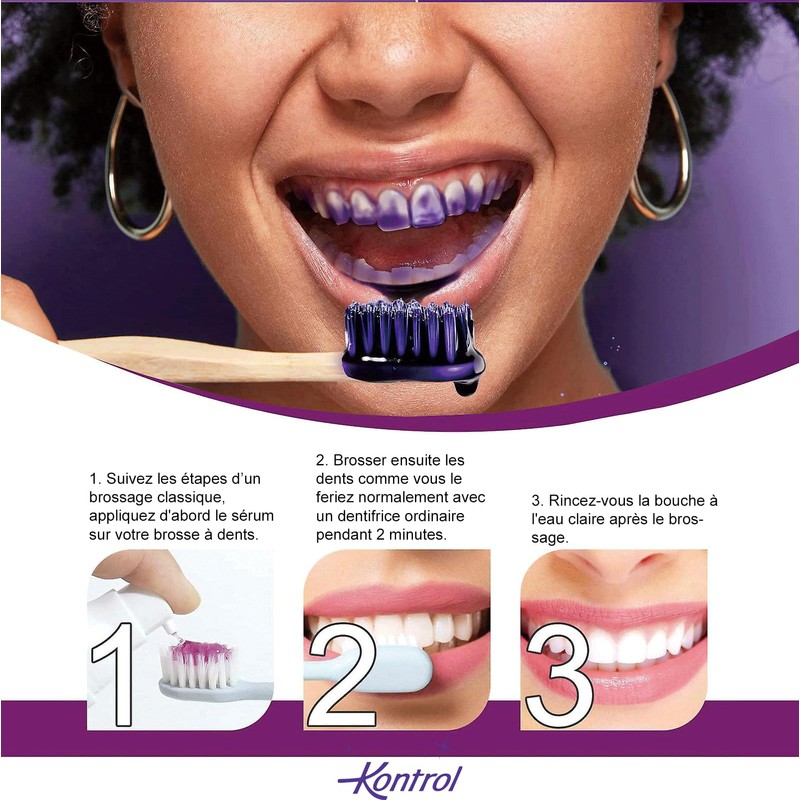 Kontrol Toothpaste Violet Bleach - Colour Correction Serum 30ml for