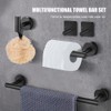 5 Pieces Bathroom Hardware Accessories Set Towel Bar Robe Hooks