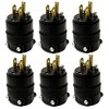Leviton 515PR 6 Pack Rubber Back 3Wire 2 Pole Straight