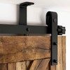CCJH 5.5FT Ceiling Mount Sliding Barn Door Hardware Kit Low