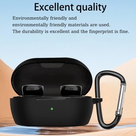 YIYAOLE Schutzhülle Kompatibel mit Bose QuietComfort Earbuds Silikon Hülle für Bose QuietComfort Earbuds Tragbare Kratz Case mit Karabiner(Rot)