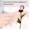 Salmue Ring Box - Flannel Rose Flower Shape Wedding Ring