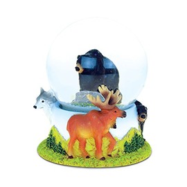 CoTa Global Black Bear Snow Globe - Sparkly Water Globe Figurine with Sparkling Glitter, Collectible Novelty Ornament for Home Decor, for Birthdays, Christmas, and Valentine's Day - 65mm