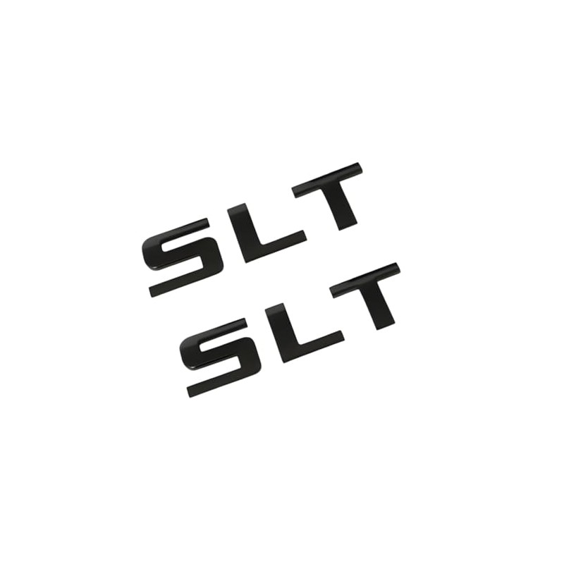 SLT 2-PC Black Nameplate Emblem HD Badge for GMC Yukon