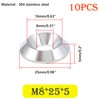 Ctyjia 10 PCS M8 Countersunk Washer, Stainless Steel Washers, Solid