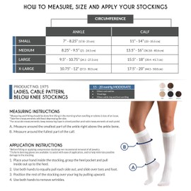 Truform Compression Socks, 15-20 Mmhg, Women's Dress Socks, Knee High Over Calf Length Tan, Pack of 1