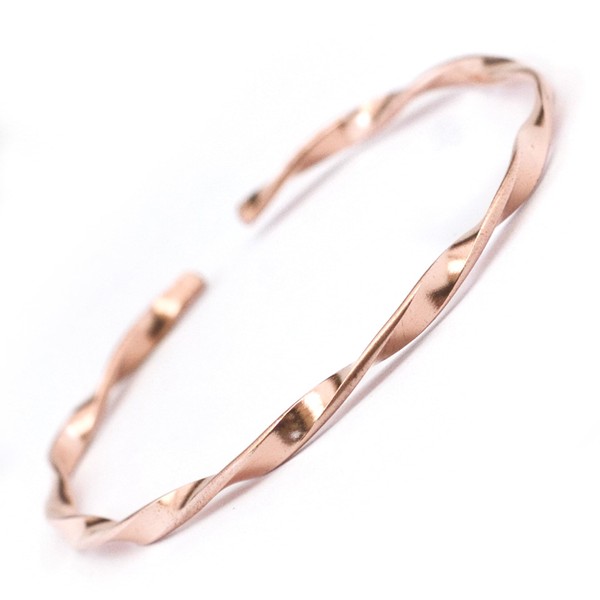 Twisted Copper Cuff Bracelet Adjustable Cuff for men and women
