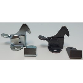 Small Steel Antique Brass Nickle zinc Plated Lever Elbow Catch Latch Spring Loaded Bronze Cabinet Door Desk Window Vintage Rustic Retro (Antique Brass)