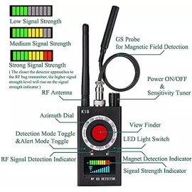Unbranded K18 RF detector Anti-spy Detector Camera GSM Audio Bug GPS Finder Scanner US
