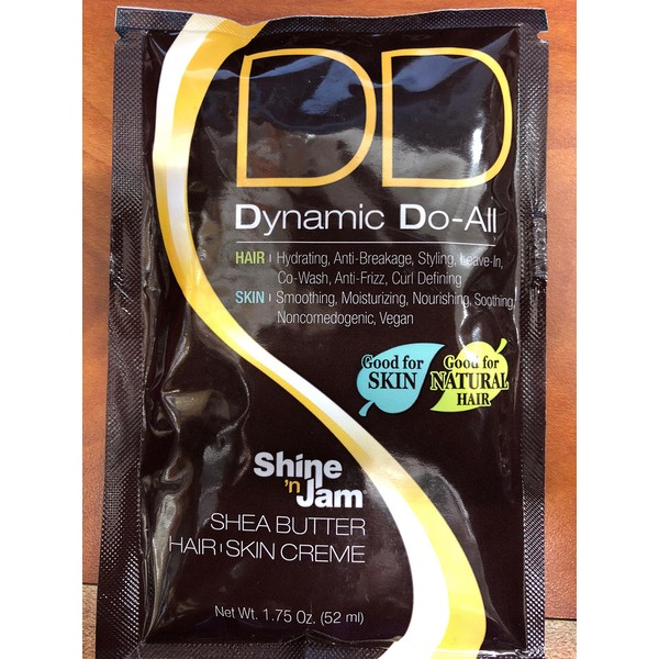 Shine n Jam DD Dynamic Do - All Shea Butter Hair Skin Creme sachet (Pack of 4) 1.75oz
