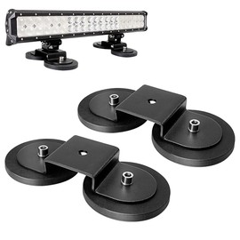 WFPOWER 2 Pack Strong Magnet Base Bracket for Light Bar, Powerful Magnetic Mounting Bracket with Rubber Pad for Work Light, LED Light Magnetic Mount Holder for Off-Road Driving Lamp, Roof Light Bar
