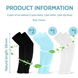 DIFLAX 4 Stück Sport Armstulpen Kinder,Atmungsaktiv Armstulpen Sommer,Gaming Arm Sleeve,Anti-UV Kompressions Armstulpe,Unisex Arm Sleeve Gaming,für Jungen Mädchen Volleyball Basketball Armschoner