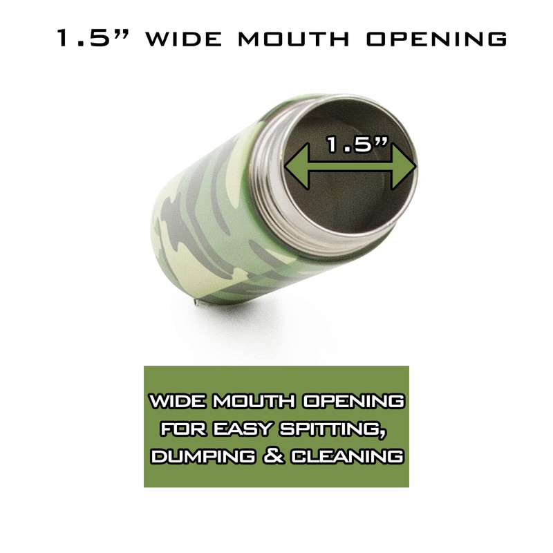 CASEMATIX CM Stainless Steel Pocket Spittoon 5-Ounce Travel Spit Cup