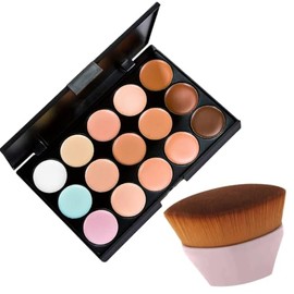 Paleta de Correctores en Crema Faciales Maquillaje Diferentes Tonos Con Brocha Aplicadora Con Estuche Base Polvo Portatil Cosmetico Belleza