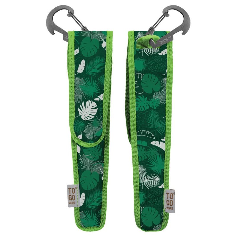 To-Go Ware 20200003902001 Bamboo Cutlery Kit, Green Tropics