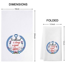 WCGXKO Scotland Kitchen Decor Edinburgh Gift Scotland for Scottish Housewarming Gift Tea Towel (Scotland Towel)