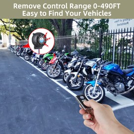 Rupse Motorcycle Alarm System, Alarm with 2 Remote Controls, Waterproof, Anti-Theft Protection, Adjustable Sensitivity for All Scooters, Moped or Quad with 12 Volt (2)