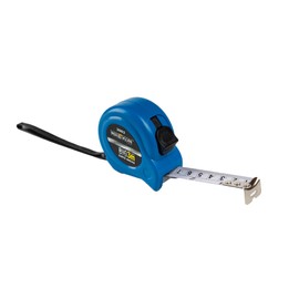 Cinta Metrica - Flexometro 3 M | Cinta Ancha de 19mm (3/4") | Herramientas Ergonómicas | Escala en Centímetros, Pulgadas y Fracciones | Cinta Blanca para Mayor Visibilidad | Azul | WALKON