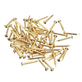 sourcing map 250 Pcs Small Tiny Nails 1.5mmx15mm(DXL) Tiny Brass Nails Hardware Nails Small Nail for Wooden DIY Decorative Boxes Household Accessories, Brass Tone