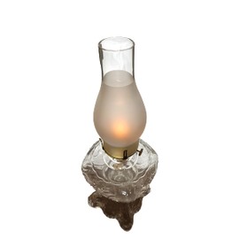 B&P Lamp® 2 5/8 Inch by 11 5/8 Inch Rayo and Central Draft Style Lamps with Frosted Design for Vintage and Antique Style Globes
