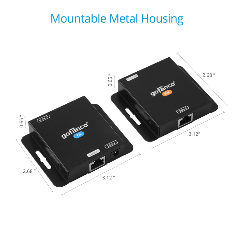 gofanco 1080p HDMI Extender Over CAT5e/6 Without Signal Loss –