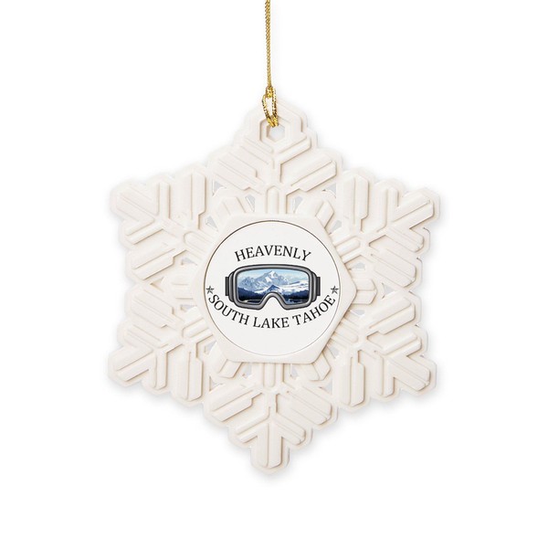 CafePress Heavenly Ski Resort South Lake Tahoe Califor Snowflake Ornament,