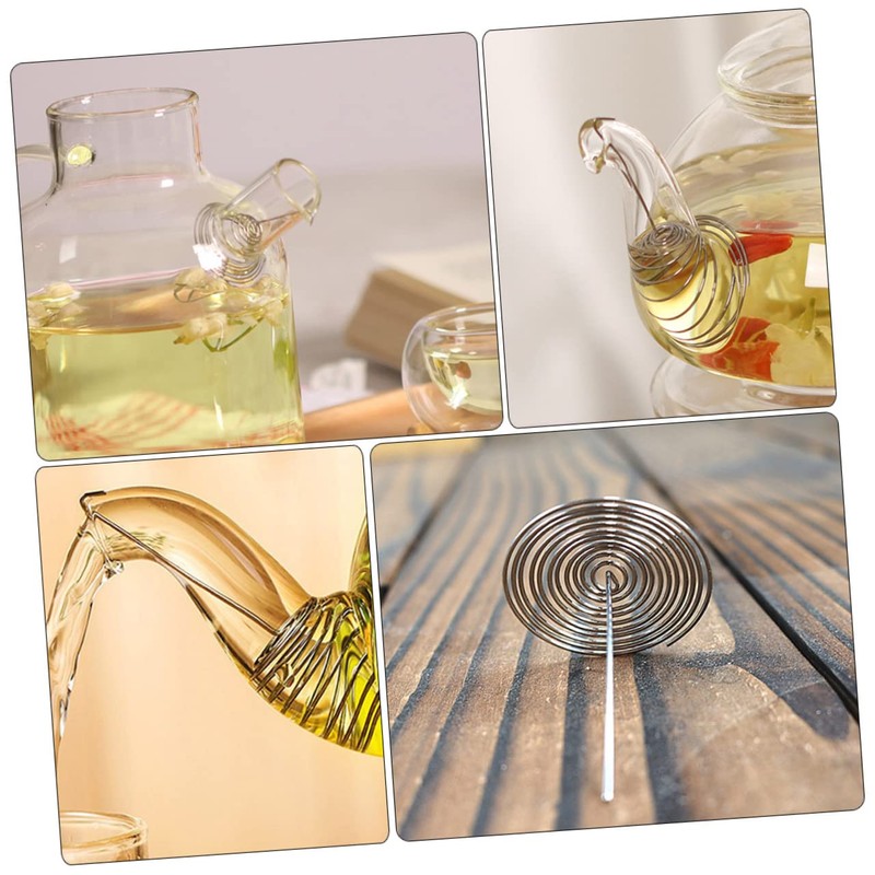 ULTECHNOVO 20Pcs Stainless Steel Tea Pot Filters Spring Strainers for