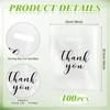Crtiin 100 Pcs Clear Merchandise Bags Thank You Shopping Bags