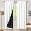 BGment Pure White 100% Blackout Curtains 84 Inches Long with
