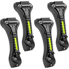 Cleverool Car Safety Hammer Window Breaker, 2-in-1 Emergency Escape Tool with Seat Belt Cutter for Women, 4 Pack Perfect Black Safety Escape Hammer for Car, Family