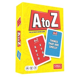 Viral Studios A to Z – Fast-Paced Word Game for Families & Game Nights – Race the Timer, Flip Letters & Shout Answers – Fun Card Game for Kids, Teens & Adults, Ages 8+, 2+ Players
