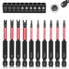 DAKCOS 10-Piece Special Screwdriver Bit Set, 70 mm Long Triangle