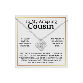 Embtrem Cousin Gifts for Women Cubic Zirconia Pendant Necklace for Women Birthday Gifts for Cousin Female Gift for Her