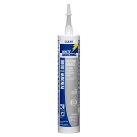 White Lightning W31111010 Silicone Ultra Window & Door Sealant, 10 fl. oz, Clear
