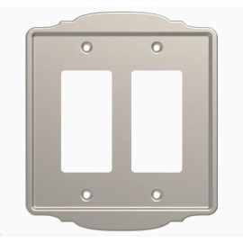 Brainerd W35865-SN Macedon Satin Nickel Double GFCI Wall Plate Cover