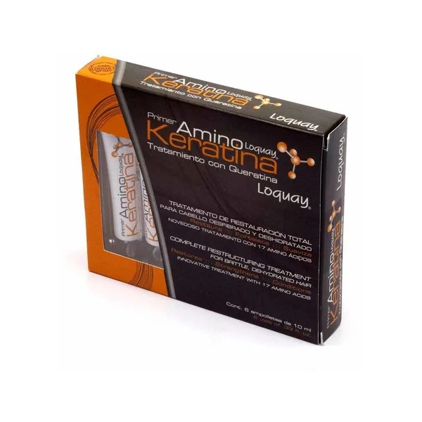 Tratamiento Capilar Loquay Restauración Primer Amino Keratina 6 Ampolletas de