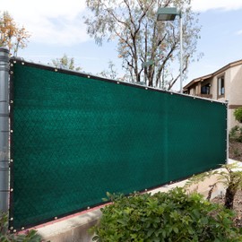 Royal Shade 4' x 11' Green Fence Privacy Screen Windscreen Cover Netting Mesh Fabric Cloth - Cable Zip Ties Included - WE Custom Make Size