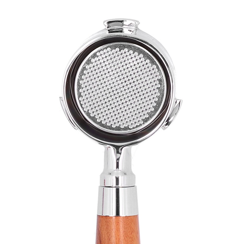 Coffee Bottomless Portafilter Handheld Stainless Steel Bottomless Filter for HouseholdRosewood