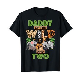 2nd Birthday Zoo Safari Jungle Daddy Of The Wild and Two T-Shirt