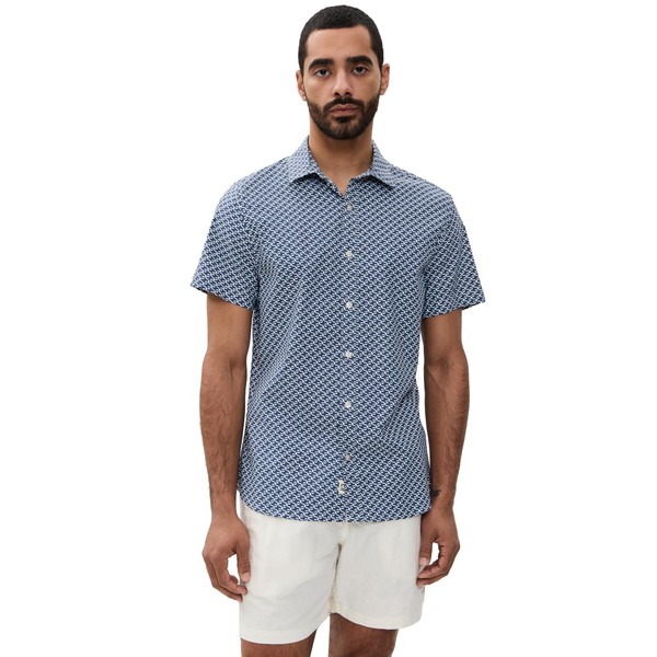 Navy Geo Windward Shirt by Fair Harbor