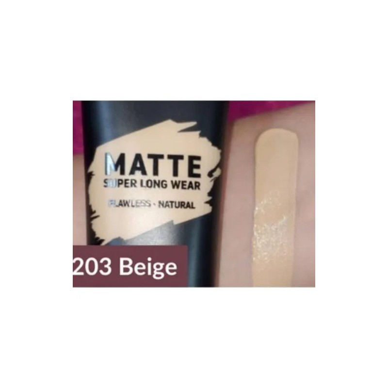 Base Líquida Mate Alta Cobertura Adara Paris 203 Beige Larga