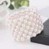 Fuqimanman2020 Multi Row Imitition Pearl Stretch Bracelet Stackable Crystal Strand