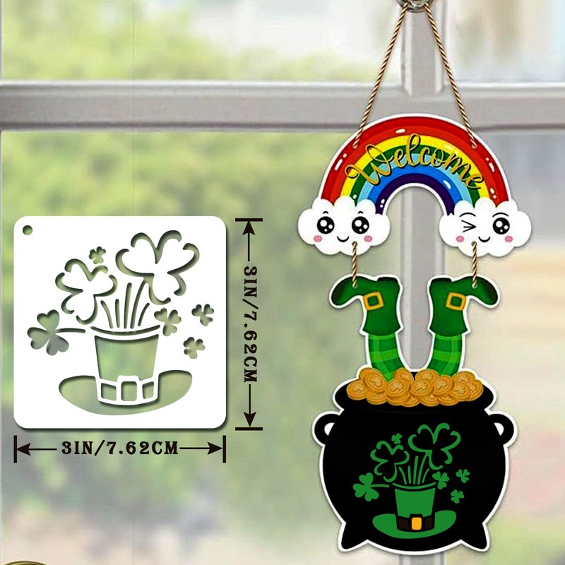 72 PCS 3x3 Inch St. Patrick's Day Stencils for Painting