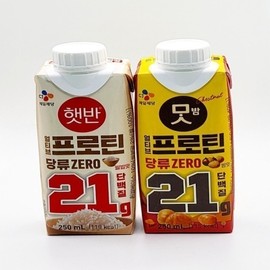 CJ Alive Vegan Protein White Flavor 250ml 9 Packs + Chestnut Flavor 250ml 9 Packs / 씨제이 얼티브 비건 프로틴 쌀밥 250ml 9개 + 밤맛 250ml 9개
