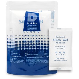 Dry&Dry Paquetes de gel de sílice de alta calidad, 100 gramos, paquete de 10, 500 Gram(1 Pk), Blanco, 100 uds. por paquete