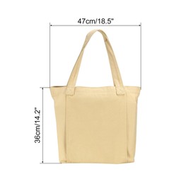 PATIKIL Yoga Mat Bags, Yoga Tote Carrier Shoulder Bag with Mat Pocket Carryall Canvas Tote Yoga Gym Bags for Travel Office Beach Gym Pilates Workout, Beige