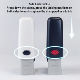 Cocoarm Englischer Datumsstempel mit Klaren Abdrücken, Schnelltrocknungsstempel für Offizielle Dokumente, ABS -Materialstempel für Profis (BLACK)