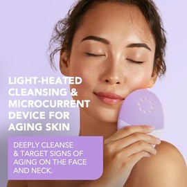 FOREO LUNA 4 plus | Cepillo de limpieza facial | Terapia de luz infrarroja cercana + terapia de luz LED roja | Limpieza facial profunda | Dispositivo 