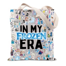 FUNYSO Elsa Anna Inspired Gift World Of Ice And Snow Princess Gift Princess Cartoon Movie Lover Gift Tote Bag (Elsa Anna TOTE UK)