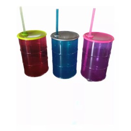 Vaso Botetoxico Con Popote Bebidas, Dulcero, Chela 6 Pzs